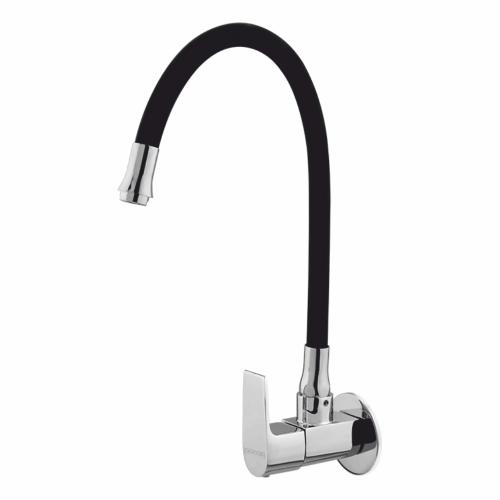 Flexi Sink Cock With Swinging Spout And Wall Flange Chrome